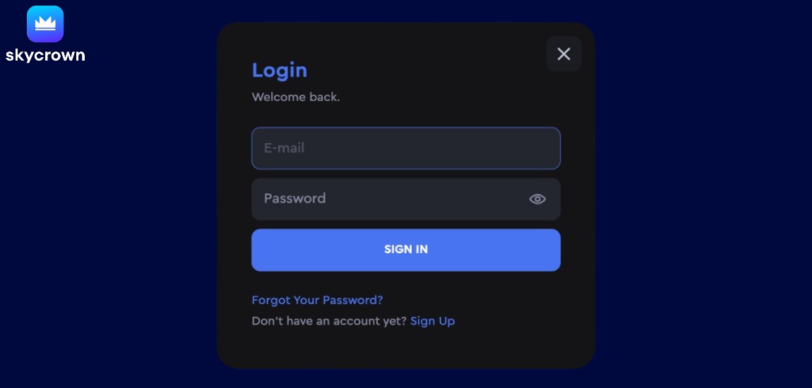 SkyCrown player account login