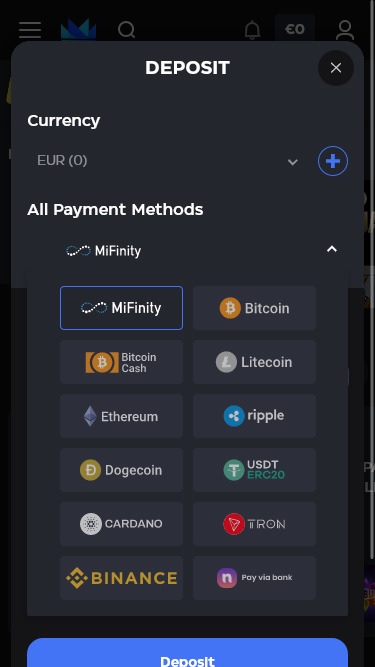 Skycrown Withdrawal and Deposit Methods